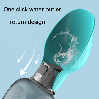 800ml Portable Dog Water Bottle Leakproof Pet Drinking Bowl For Outdoor Walking Retriever Travel Supplies.