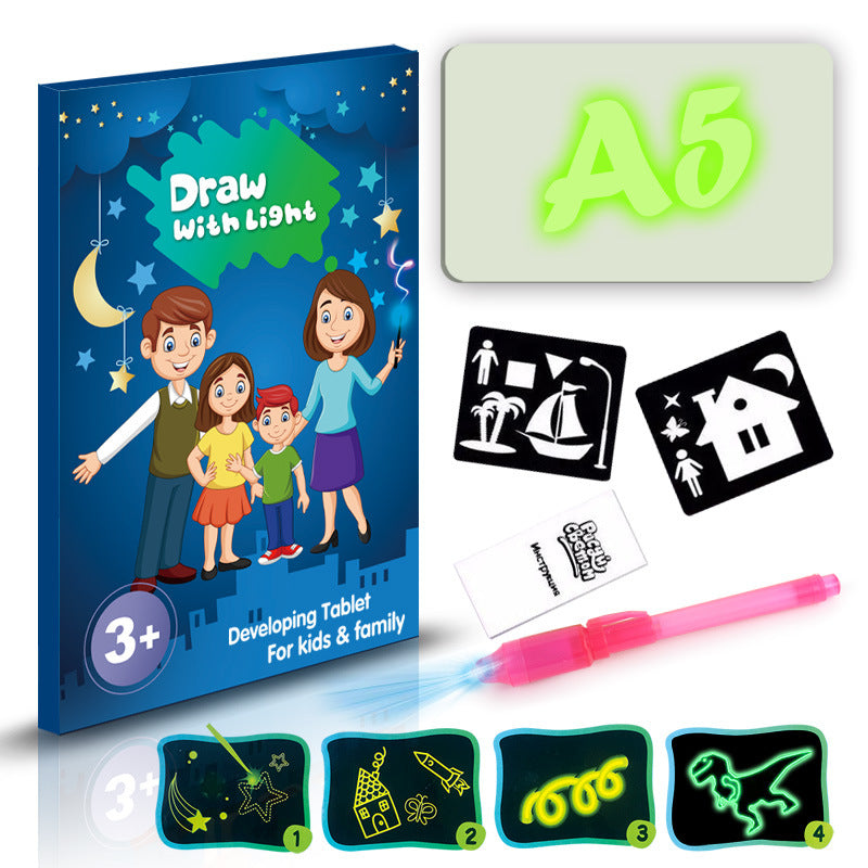 3D Magic Drawing Pad-Kids Educational Puzzle Light Toy