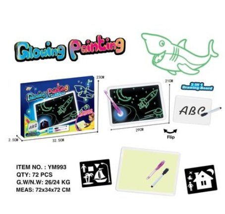 3D Magic Drawing Pad-Kids Educational Puzzle Light Toy