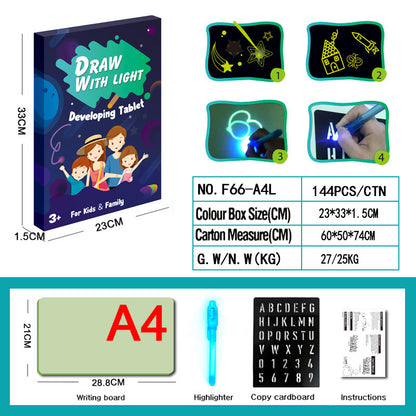 3D Magic Drawing Pad-Kids Educational Puzzle Light Toy