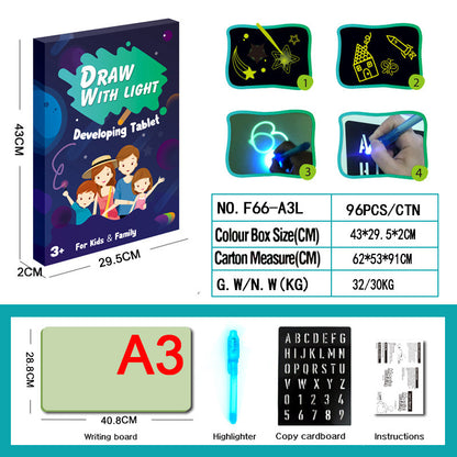 3D Magic Drawing Pad-Kids Educational Puzzle Light Toy