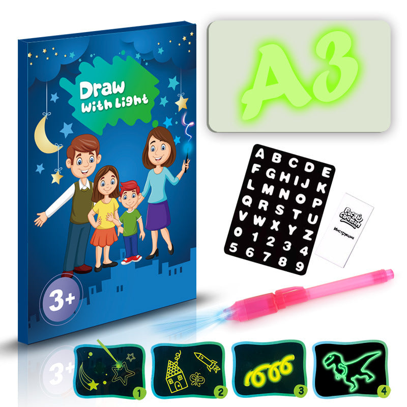 3D Magic Drawing Pad-Kids Educational Puzzle Light Toy