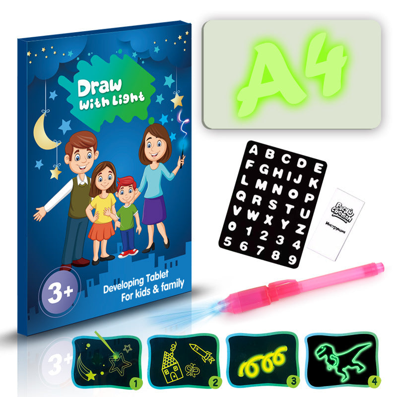 3D Magic Drawing Pad-Kids Educational Puzzle Light Toy