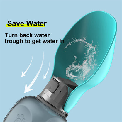 800ml Portable Dog Water Bottle Leakproof Pet Drinking Bowl For Outdoor Walking Retriever Travel Supplies.