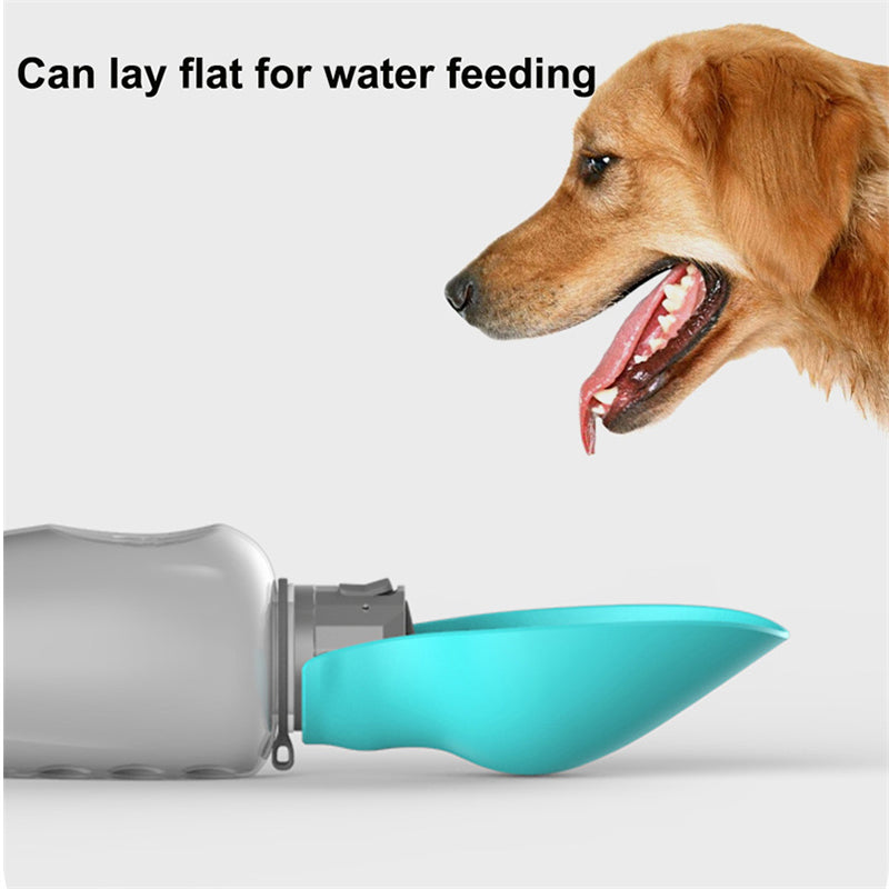 800ml Portable Dog Water Bottle Leakproof Pet Drinking Bowl For Outdoor Walking Retriever Travel Supplies.