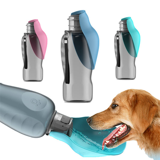 800ml Portable Dog Water Bottle Leakproof Pet Drinking Bowl For Outdoor Walking Retriever Travel Supplies.