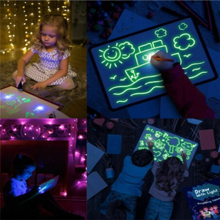 3D Magic Drawing Pad-Kids Educational Puzzle Light Toy